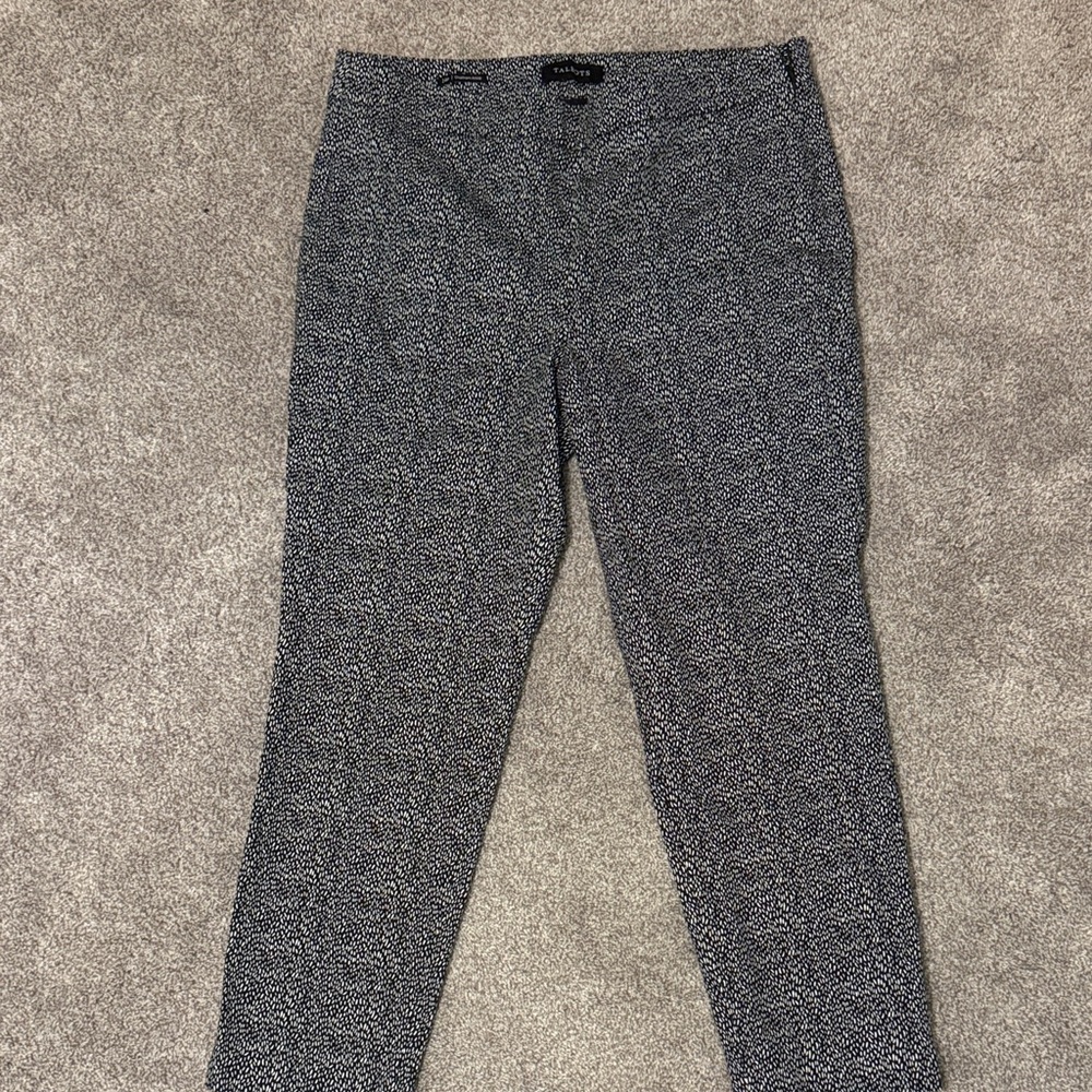 Talbots Black and White Patterned Cropped Pants